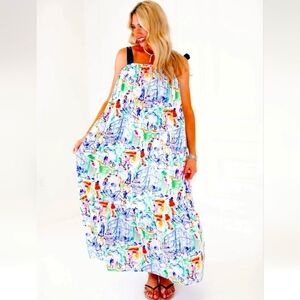 Colorful Abstract Maxi Dress
